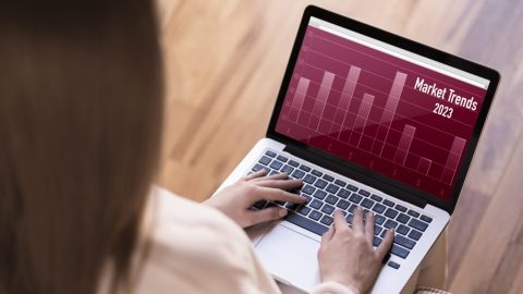 market-trends-concept-with-laptop